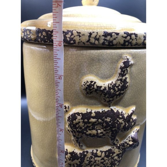 Grayson Lane Yellow Porcelain Modern Farm Animal Decor Jar 8.45”tall - Picture 6 of 6